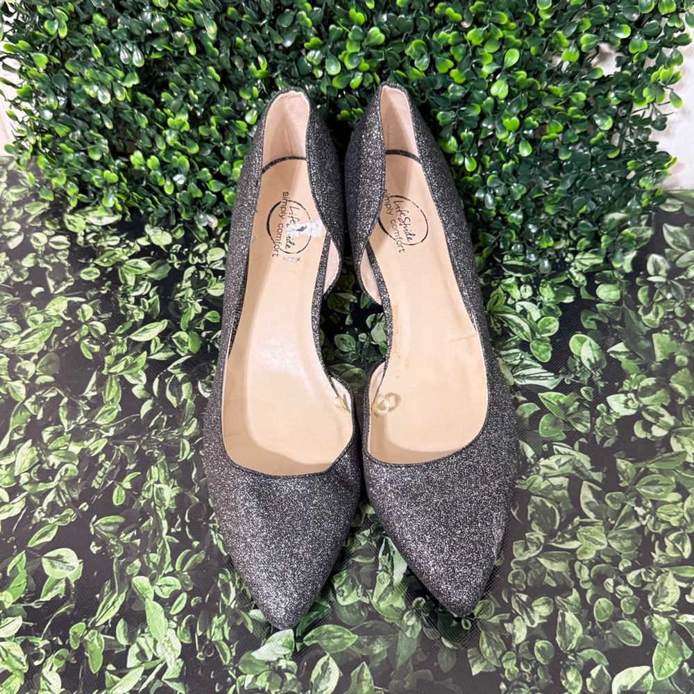 Life Stride Glitter Black Heels - Picture 4 of 11